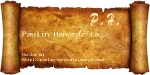 Paulin Honoráta névjegykártya